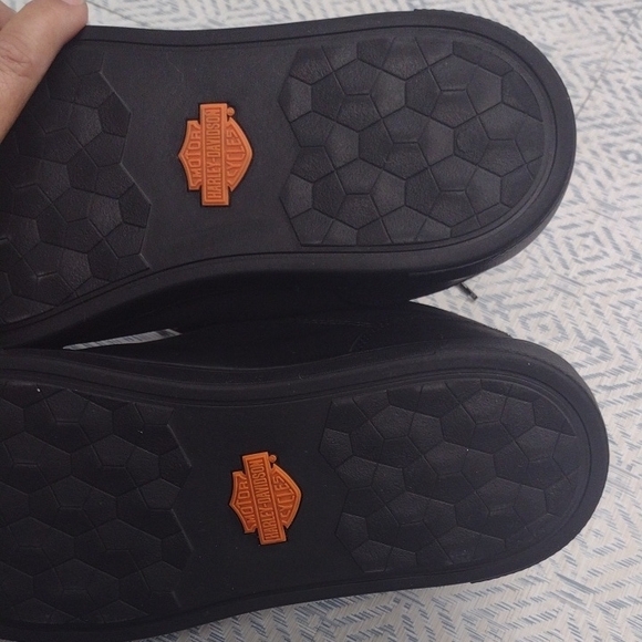 Harley-Davidson Black High-Top Lace-Up Boots  Sneakers with Orange Logo main image 7